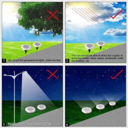 Taylor & Brown 2 Pack Solar Powered Ground Light Waterproof Garden Pathway Lights With 3 Leds For Home, Yard, Driveway, Lawn - thumbnail 9