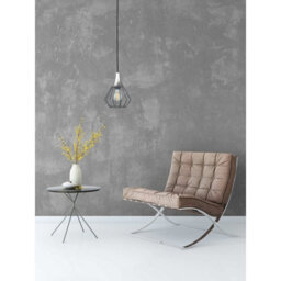 Luminosa Lighting Luminosa Selene Wire Frame Pendant Ceiling Light Black, Silver 1X E27 - thumbnail 3