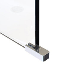 Thehotsale Walk-In Bath Shower Screen Clear Glass With Silver Metal Frame - thumbnail 4