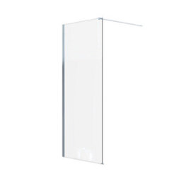Thehotsale Walk-In Bath Shower Screen Clear Glass With Silver Metal Frame - thumbnail 2