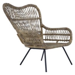 Orsina Kubu Natural Rattan Chair, Easy To Clean Outdoor Chair, Arm & Backrest Rattan Chair, Rattan Indoor Chair - thumbnail 5
