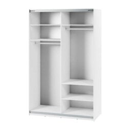 Arte Maxi 02 Sliding Door Wardrobe In White - 1500mm X 2350mm X 710mm - Space-Saving Elegance With Mirrored Door - thumbnail 2