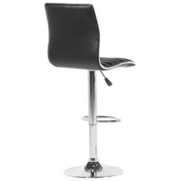 Beliani Elara Set Of 2 Counter Bar Stools - Black Faux Leather, Chrome, Swivel - thumbnail 5