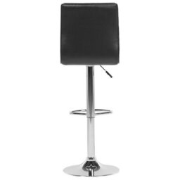Beliani Elara Set Of 2 Counter Bar Stools - Black Faux Leather, Chrome, Swivel - thumbnail 7