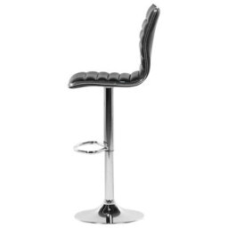 Beliani Elara Set Of 2 Counter Bar Stools - Black Faux Leather, Chrome, Swivel - thumbnail 6