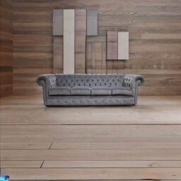 Chesterfield Handmade 4 Seater Sofa Pimlico Carbon Grey Fabric In Classic Style - thumbnail 2
