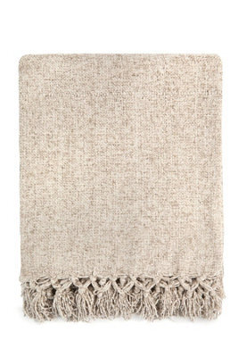 Emma Barclay Darcy Tassel Blanket/throw For Sofa Chair Bed Dove Grey 130X150Cm - image 1