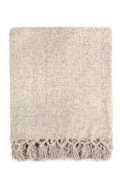 Emma Barclay Darcy Tassel Blanket/throw For Sofa Chair Bed Dove Grey 130X150Cm