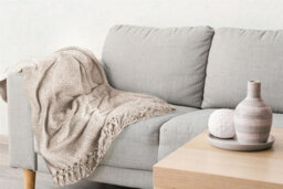 Emma Barclay Darcy Tassel Blanket/throw For Sofa Chair Bed Dove Grey 130X150Cm - thumbnail 3