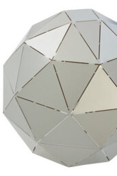 Orsina White Finish Floor Lamp, Tripod Steel Legs & Matte White Geometric Shade, Modern Retro Floor Lamp - thumbnail 2