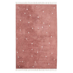 Beliani Rug Astaf Light Red 140 X 200 Cm Cotton