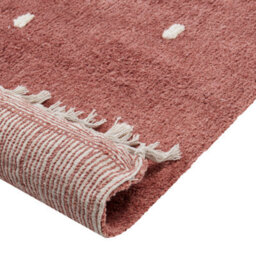 Beliani Rug Astaf Light Red 140 X 200 Cm Cotton - thumbnail 5