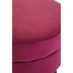 Premier Housewares Interiors By Premier Wine Velvet Stool, Adjustable Living Room Footstool, Ergonomic Sofa Footstool - thumbnail 6