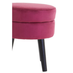 Premier Housewares Interiors By Premier Wine Velvet Stool, Adjustable Living Room Footstool, Ergonomic Sofa Footstool - thumbnail 3