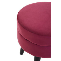 Premier Housewares Interiors By Premier Wine Velvet Stool, Adjustable Living Room Footstool, Ergonomic Sofa Footstool - thumbnail 4