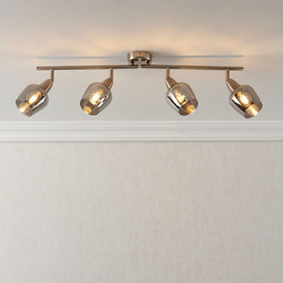 Kleo Satin Nickel Effect 4 Light Spotlight Bar - image 1