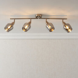 Kleo Satin Nickel Effect 4 Light Spotlight Bar