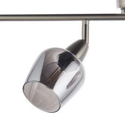 Kleo Satin Nickel Effect 4 Light Spotlight Bar - thumbnail 2