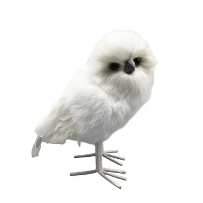White Standing Snowy Owl Christmas Decoration