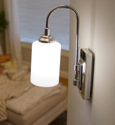 JML Smart Sconce Chrome - Wireless, 2-Way Dimmable Wall Light With Remote Control - thumbnail 2