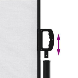 Walplus Retractable Side Awning Garden Sun Shade Canopy Gazebo For Back Door, Porch, Patio White 100X500 Cm - thumbnail 6