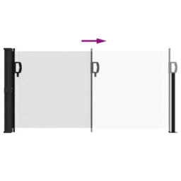 Walplus Retractable Side Awning Garden Sun Shade Canopy Gazebo For Back Door, Porch, Patio White 100X500 Cm - thumbnail 5