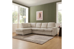 Home Detail Alana Left-Hand Facing Corner Sofa, Mocha Jumbo Cord - thumbnail 1