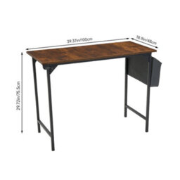 Living And Home Home Office Desk With Side Storage Pocket And Hook - thumbnail 4