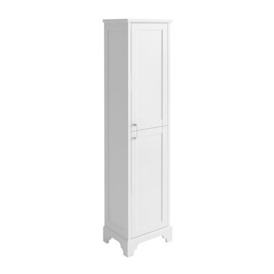 Plum&clay Belmont White Traditional Floor Standing Bathroom Tall Storage Unit - image 1