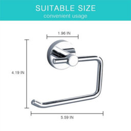 New Wall Mounted Toilet Roll Holder Bathroom Paper Holder Without Lid - thumbnail 2