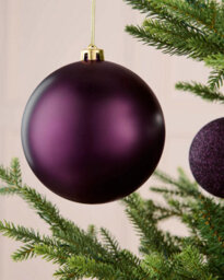Werchristmas Purple Extra Large Shatterproof Bauble Matt 15 Cm - thumbnail 4
