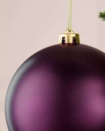Werchristmas Purple Extra Large Shatterproof Bauble Matt 15 Cm - thumbnail 5