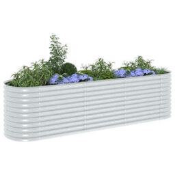 Walplus Garden Raised Bed 320X80X81 Cm Galvanised Steel Silver - thumbnail 4
