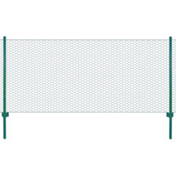 Vidaxl Wire Mesh Fence With Posts Steel 25X1 M Green