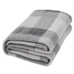 OHS Wholesale Pack Of 10 X Check Print Soft Fleece Blanket Throw, 120 X 150Cm