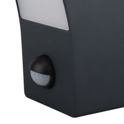 GoodHome Gambell Fixed Matt Dark Grey Integrated Led Pir With Motion Sensor Outdoor Wall Light 10W - thumbnail 6