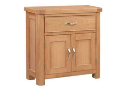Buttercup Farm Bologna Compact Sideboard With 1 Drawer & 2 Doors - L32 X W80 X H80 Cm - Oak