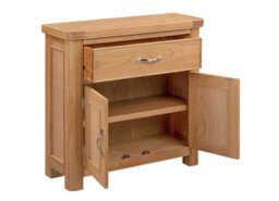 Buttercup Farm Bologna Compact Sideboard With 1 Drawer & 2 Doors - L32 X W80 X H80 Cm - Oak - thumbnail 5