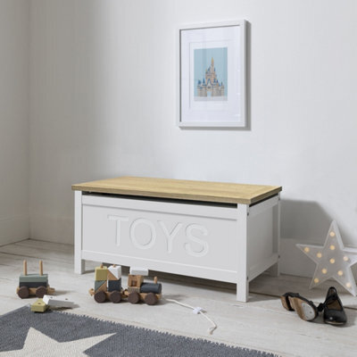 Nöa & Nani Noa & Nani Toy Box Storage Chest In Classic White & Oak Leines - image 1