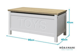 Nöa & Nani Noa & Nani Toy Box Storage Chest In Classic White & Oak Leines - thumbnail 9