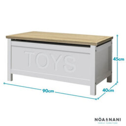 Nöa & Nani Noa & Nani Toy Box Storage Chest In Classic White & Oak Leines - thumbnail 7