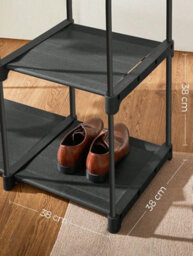 Songmics Freestanding Wardrobe, Foldable Closet,coat Rack With Clothes Rails,clothes Rack, Open Storage Wardrobe,storage Organiser - thumbnail 6