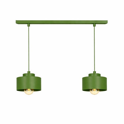 Luminosa Lighting Luminosa Simply Bar Pendant Ceiling Light Green 2X E27 - image 1