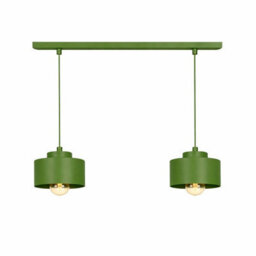 Luminosa Lighting Luminosa Simply Bar Pendant Ceiling Light Green 2X E27 - thumbnail 1