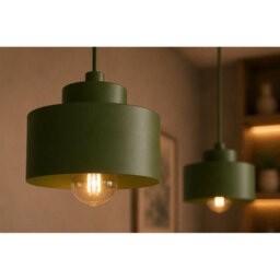 Luminosa Lighting Luminosa Simply Bar Pendant Ceiling Light Green 2X E27 - thumbnail 3