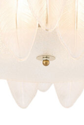 Thehotsale E14 48Cm Dia Frosted Glass Feathers Lampshade Ceiling Light Fixture For Livingroom,bedrooms Or Dining Areas - thumbnail 7