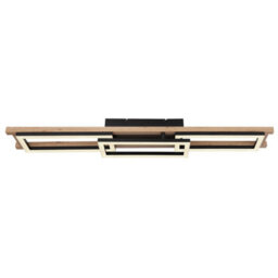 Luminosa Lighting Luminosa Illa Integrated Led Semi Flush Ceiling Light Matt Black 3X Led Dimmable 2700-6500K Remote Control - thumbnail 3