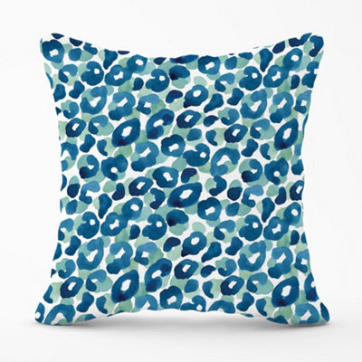 Warren Reed Designer Watercolour Leopard Print Cushions 60Cm X 60Cm - image 1