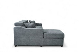 Blue Chenille Fabric 1C2 Corner Sofabed With Storage Arthur - thumbnail 7