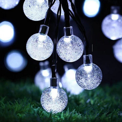 Design Group Diva Group 60 Solar Led String Lights, 20Ft/6M Waterproof Garden Lights With Crystal Balls - Indoor/outdoor For Garden, Patio, - image 1
